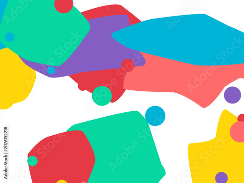 Vivid Color Spots Modern Abstract Art Background