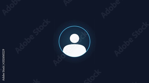 user profile account login member identity digital animation