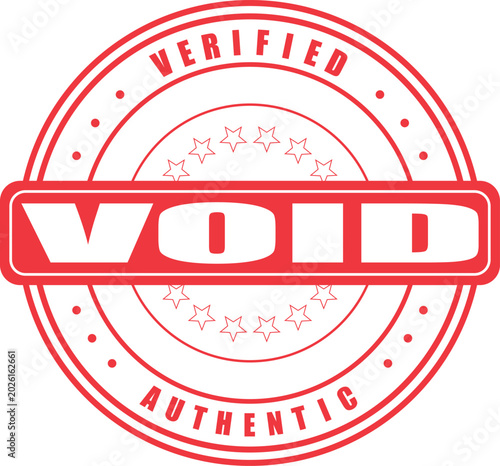 Fotografie Generic red void stamp design representing verified authentic cancellation and i