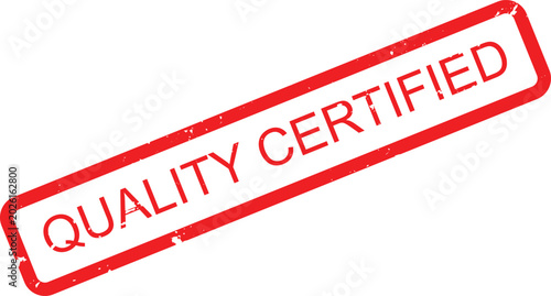 Obraz na plátně Grunge red rubber stamp featuring the text Quality Certified for official endors