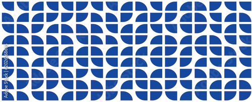 Tableau sur toile Bright semicircle seamless pattern