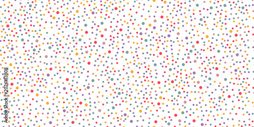 Colorful polka dot seamless pattern vector background abstract confetti texture for party wallpaper