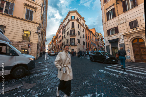 Photography Walking toward the Trinità dei Monti in Rome, Italy one cloudy spring afternoon