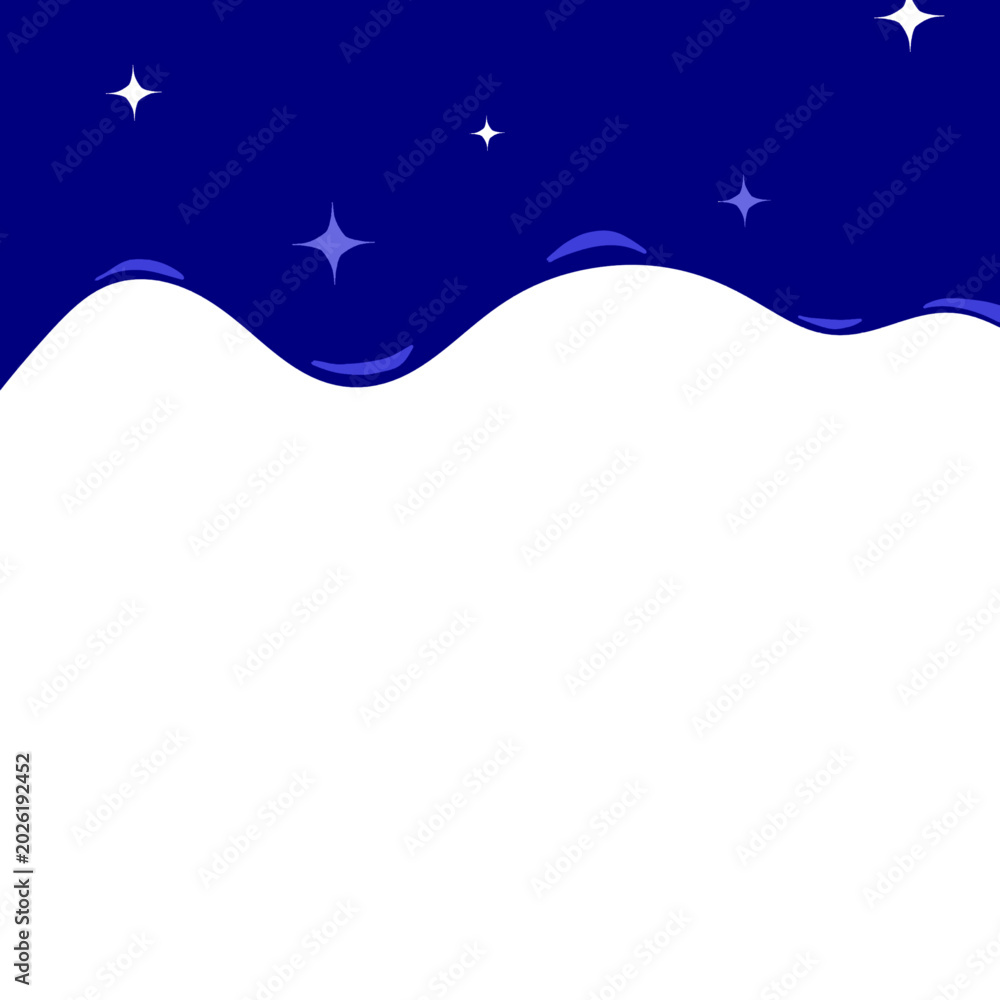 Obraz premium Starry night sky dripping fluid background. Dark blue liquid wave with magic sparkling stars vector illustration.