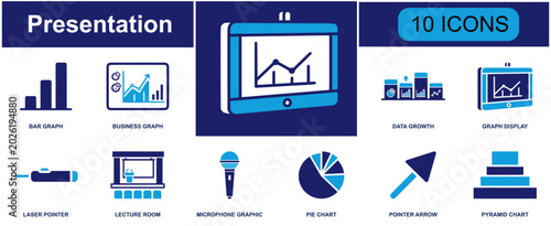 Fotografie Presentation icon set