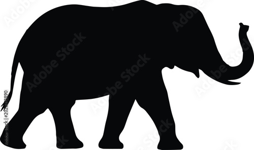 Foto elephant silhouette vector graphic wildlife safari animal icon design