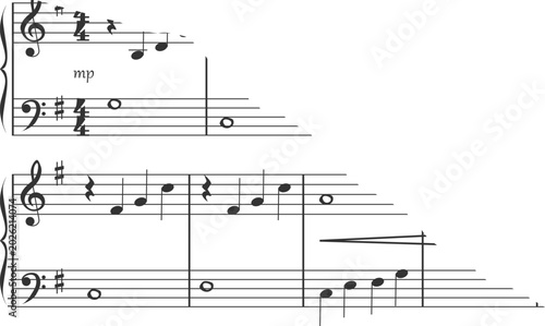 Foto Music Notes Flow Staff Sheet