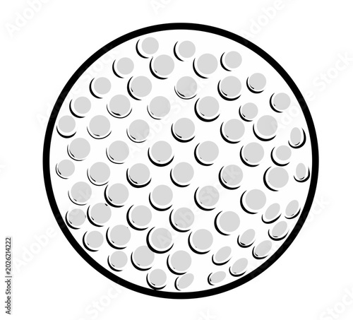 White golf ball vector design