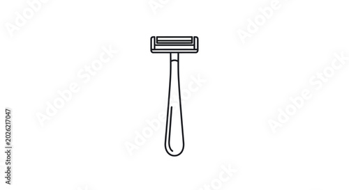 Obraz na plátne A sleek razor with a safety loop is shown on a white background.