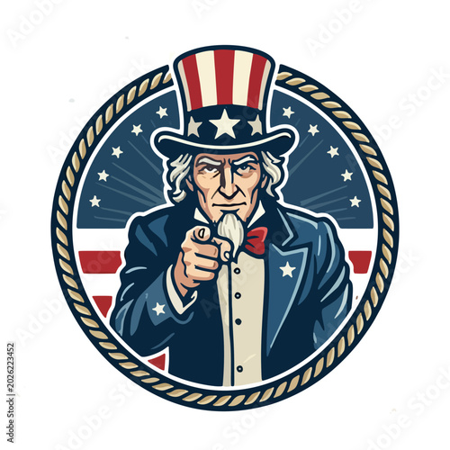 Uncle Sam's with american flag