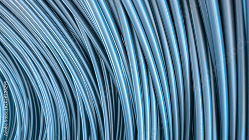 Close up wire rod surface in the store, Metal Wire Coil Surface Background for Engineering and Factory Content