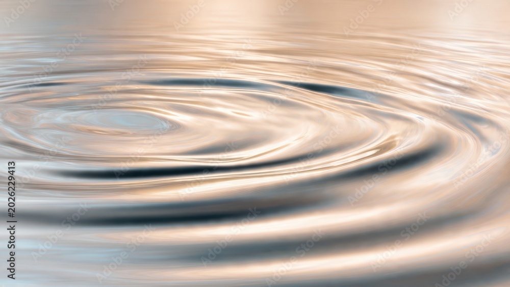 Fototapeta premium Ripples on Calm Water Surface