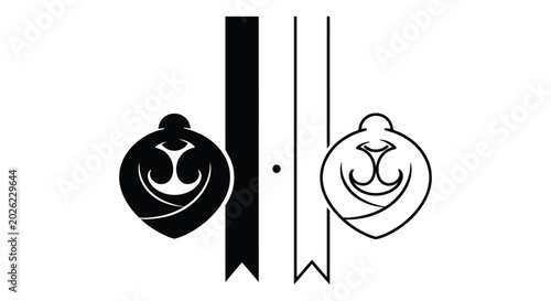 Decorative ornament with ribbon decoration
