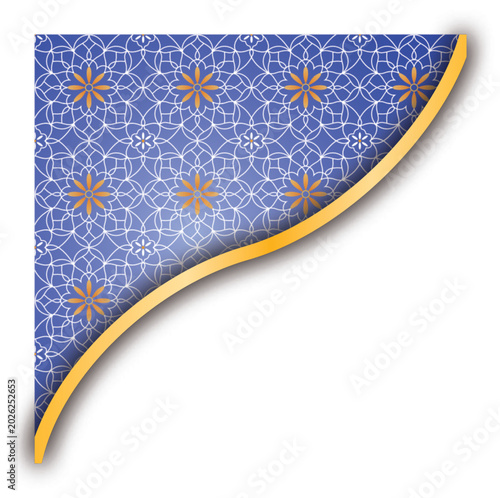 Islamic Border Decoration with Geometric Pattern