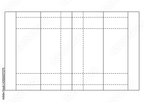 Rugby Pitch Top Down Blueprint Outline 1Bit Monochrome Vector Background Sports Schematic Minimalist Pattern A4 Printable Stencil Graphic