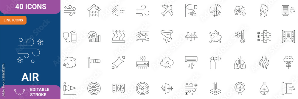 Foto Air Icon Set
