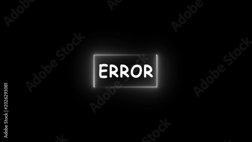 Computer code programming hacking digital glitch overlay effect on black background. Neon frame with warning message hacked alert concept and danger effect.