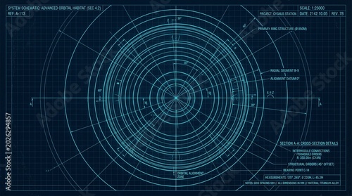 Radar Target Detection Blueprint Design Diagram