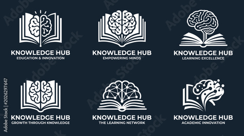 Knowledge Hub Education Logo Designs.