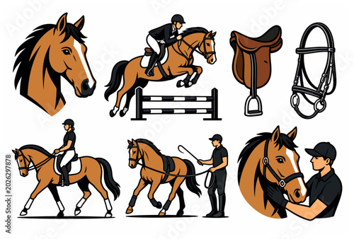 Foto Horse Riding Equestrian Sports Action.