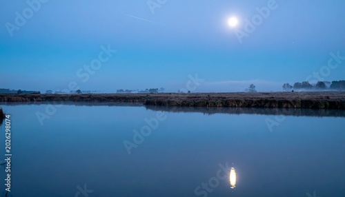 Moonlight Peace Background with Quiet Emotional Atmosphere