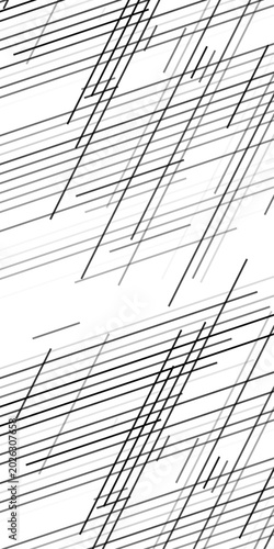 abstract black random diagonal lines vector illustration design on white background, modern geometric stripe pattern artwork with minimal linear elements, wallpaper, poster, banner, textile print.