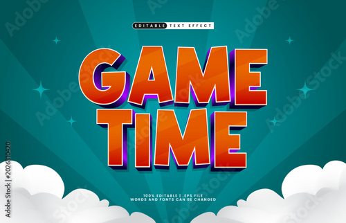Game Time Editable Text Effect - Arcade Gaming Typography for Fun and Digital Entertainment
