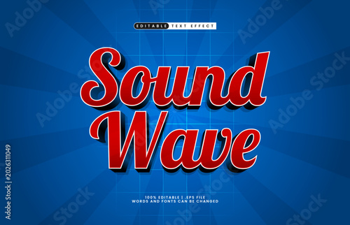 Sound Wave Editable Text Effect - Vibrant DJ Typography for Festival and Entertainment Design