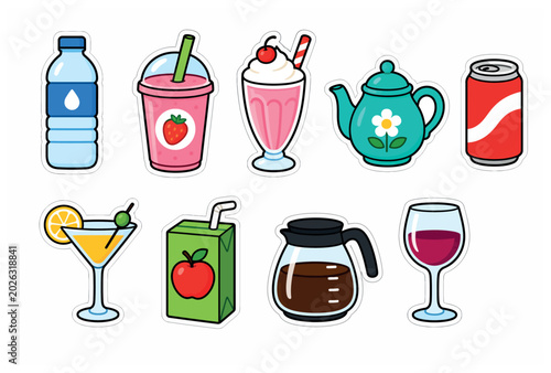 Cuadro en lienzo Drinks and Beverages Collection.