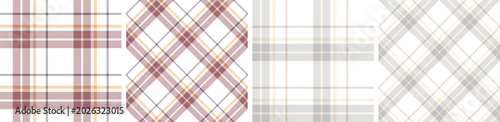 Fotografie Plaid pattern set