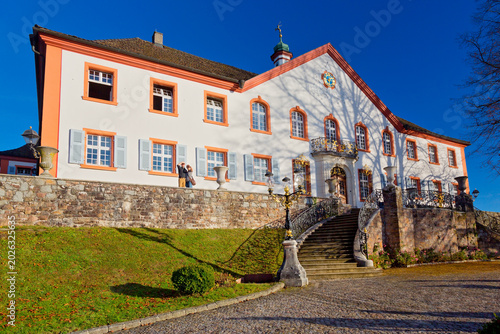 Panoramic view of Castle Buergeln (Bürgeln) in Schliengen, Germany

