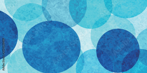 Foto Blue Geometric Abstract Circles Background Illustration