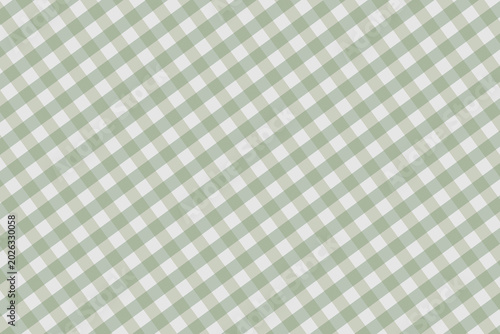 Seamless Green Plaid Gingham Pattern Background with Soft Vintage Style