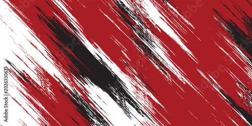 Tableau sur toile Halftone dots red and blue color pattern gradient grunge texture background