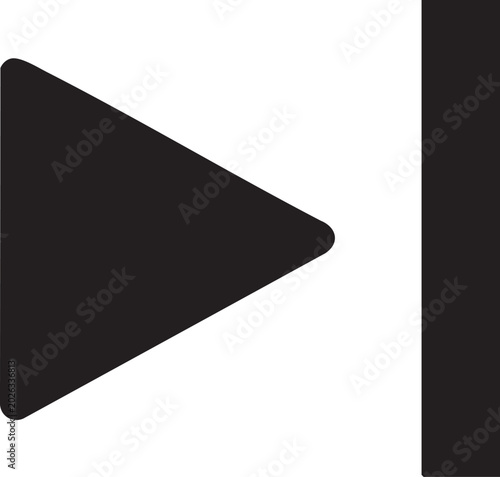 Play button icons, black play symbols, vector play buttons, media controls