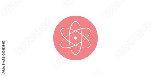 Atom Icon Logo in Physics.