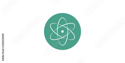Atom Icon Logo in Physics.
