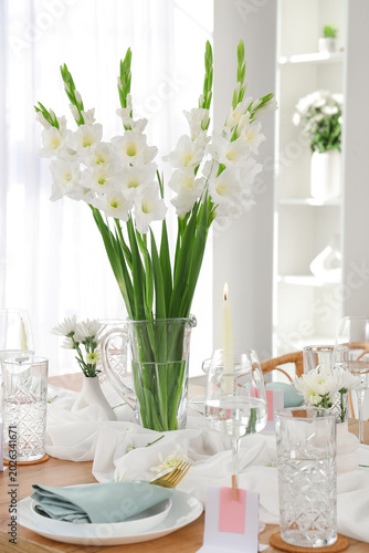 Stylish table setting with ...