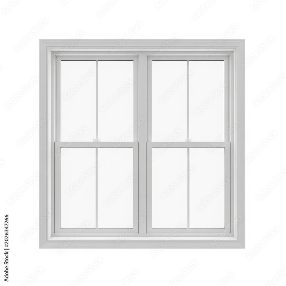 Obraz premium A Gray Window Frame With Six Panes