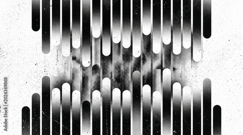 Grunge Vertical Stripe Wave Pattern