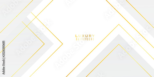 Schilderij op canvas Luxury Abstract Geometric Background with Gold and Grey Diamond Shapes