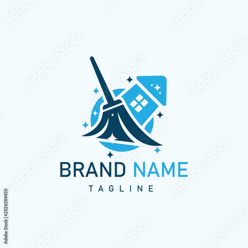 Modern Cleaning Service Logo Vector Design