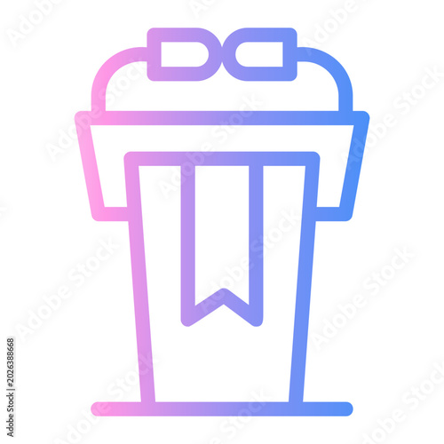 Tableau sur toile tribune Line Gradient Icon