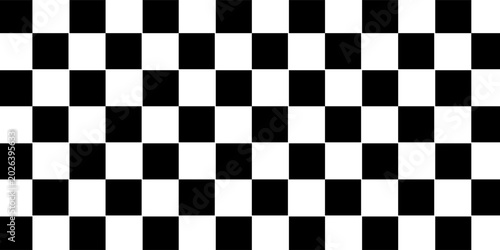 Black and white checkered seamless pattern. Endless background. Racing flag texture. EPS 10