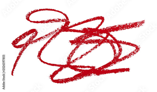 red pencil strokes isolated on transparent background