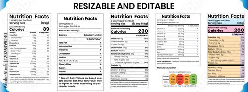 Foto Nutrition facts label