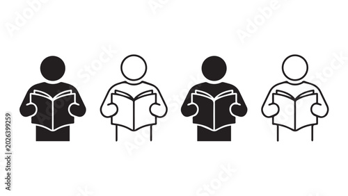 Reading book icon
