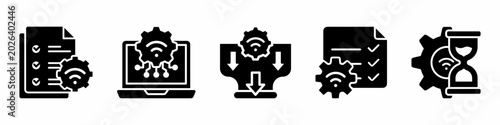 Foto Process redesign icon vector collection