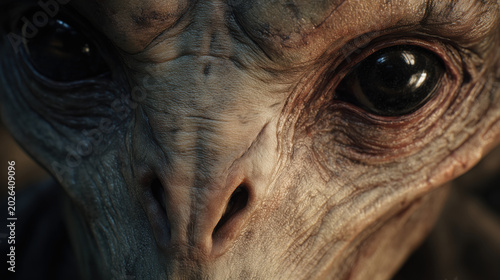 Alien Face Shows Subtle Non-Human Features