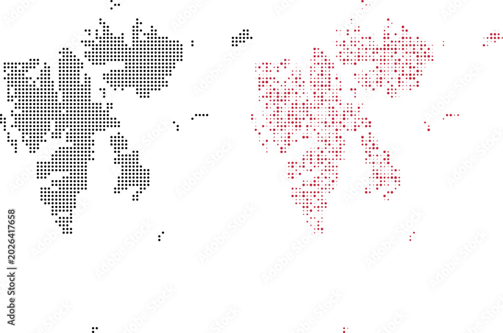 Fototapeta premium Svalbard Norway Vector Map Silhouette Boundary with dot pattern style